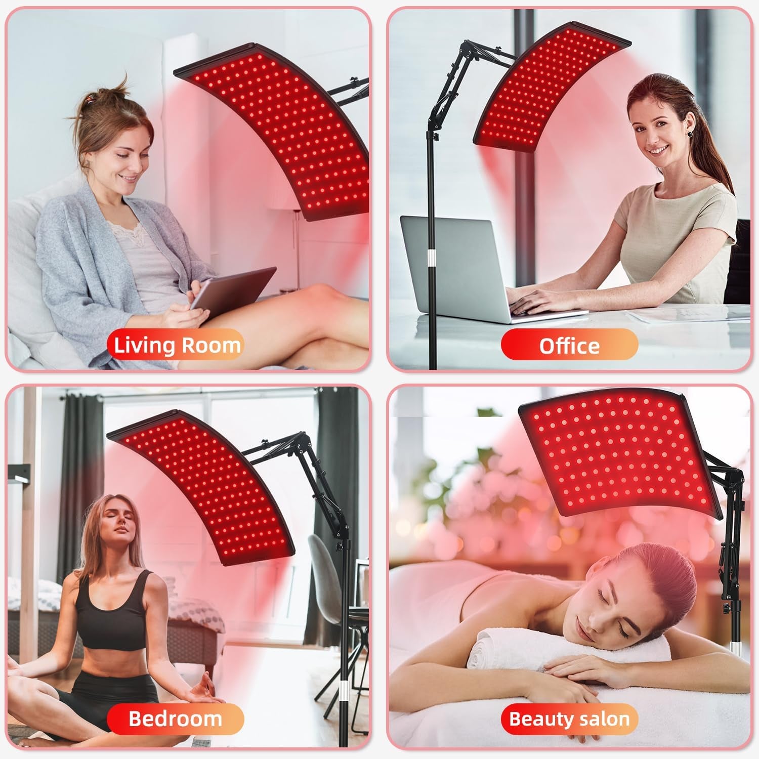 Transform Your Skin and Well-Being with the Viconor Red Light Therapy Lamp - Experience the Power of 660Nm Red and 850Nm Infrared Light for Face and Body Care