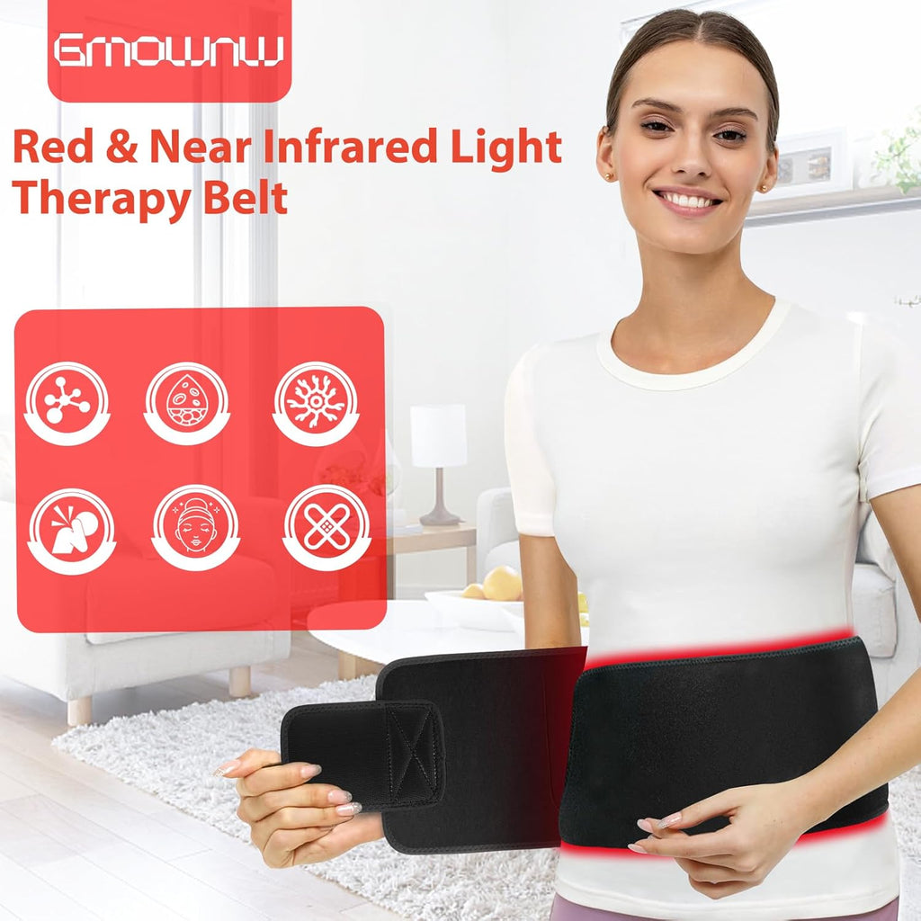 Transform Your Well-Being with the Upgraded GMOWNW Red Light Therapy Belt – 3 in 1 LED Beads for Targeted Relief with Remote Control