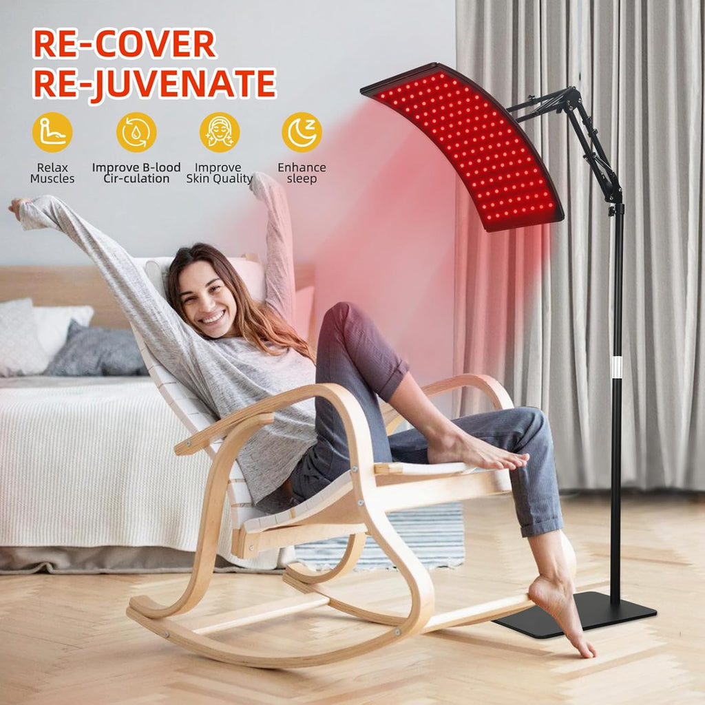 Transform Your Skin and Well-Being with the Viconor Red Light Therapy Lamp - Experience the Power of 660Nm Red and 850Nm Infrared Light for Face and Body Care
