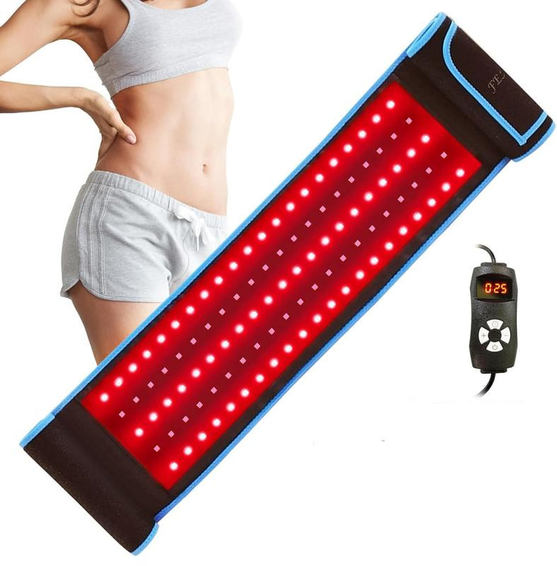 Red Light Therapy Infrared Light Therapy Wrap Belt for Body Pain Relief Wearable Large Pad for Waist Back Stomach Muscle Repair, Decrease Inflammation, Speed Healing with Controller Comfort Friend Gift Comfort
