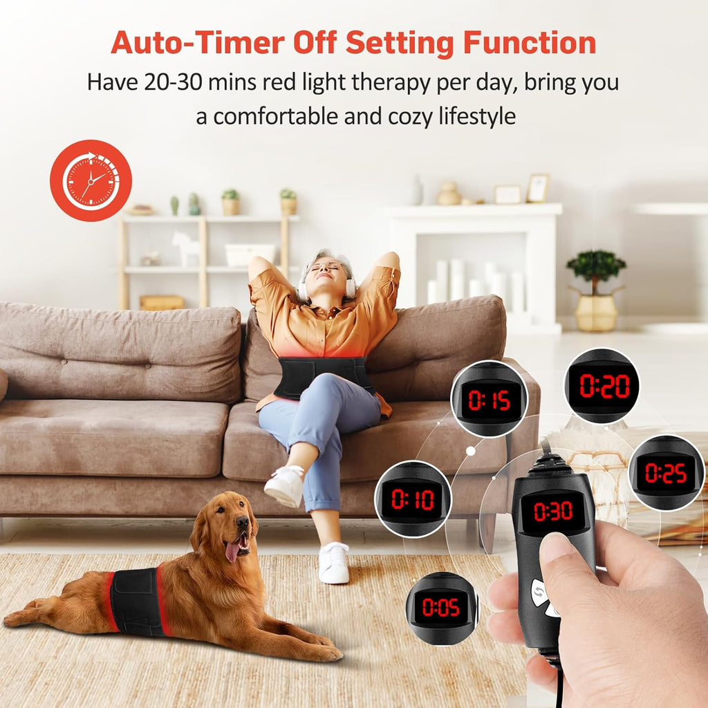 Transform Your Well-Being with the Upgraded GMOWNW Red Light Therapy Belt – 3 in 1 LED Beads for Targeted Relief with Remote Control